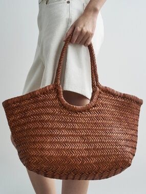 DRAGON DIFFUSION Nantucket big tote bag in tan